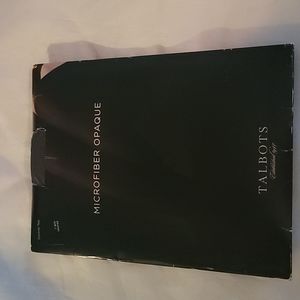 Talbots microfiber opaque control top size C Brown stockings